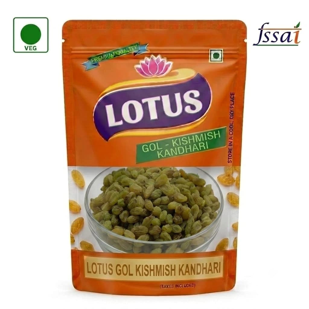 Lotus mart Premium Afghani Raisins 500gm Kandhari gol
