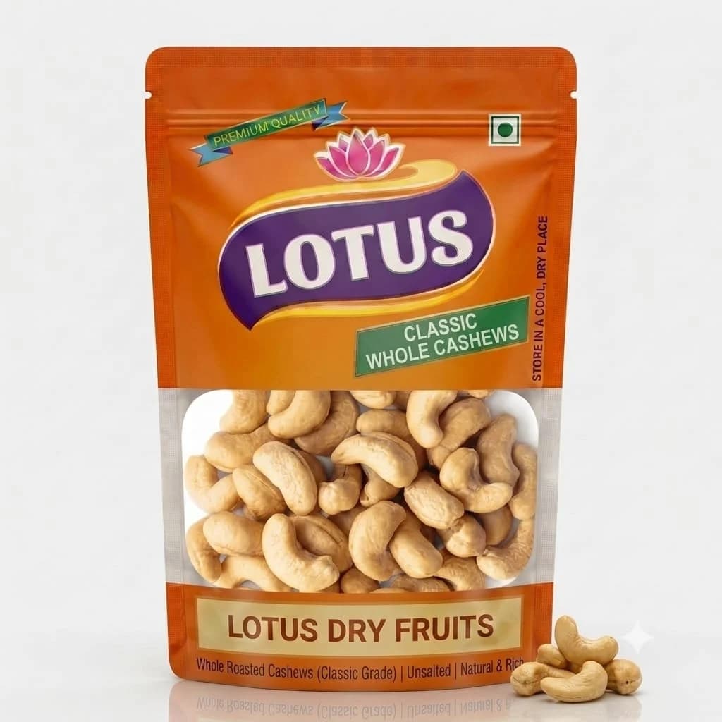 Lotus Mart Everyday Whole Cashews 500 gm